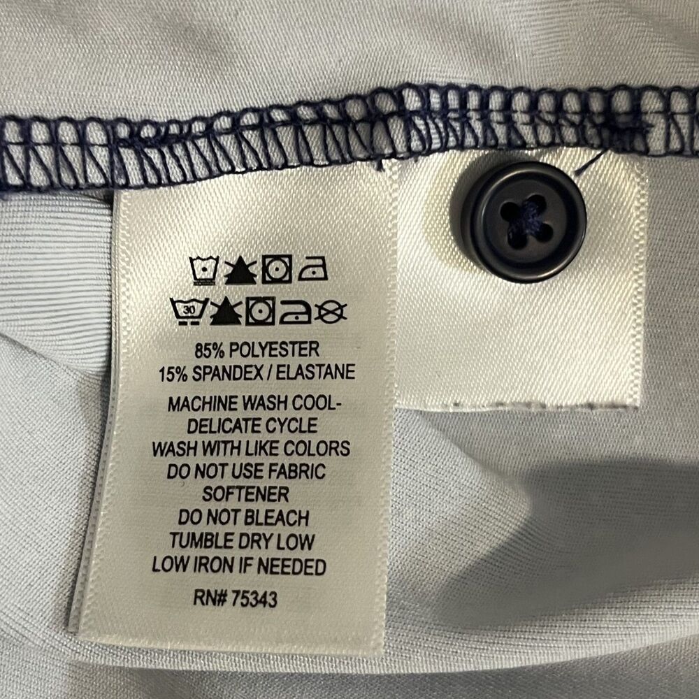 Rorie Whelan Golf Polo Shirt 2XL XXL Navy Polka Dot Soft Stretch Lightweight Top - Picture 6 of 6